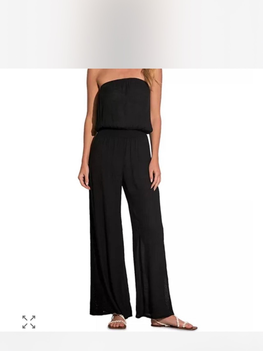 Strapless Black Wide-Leg Jumpsuit